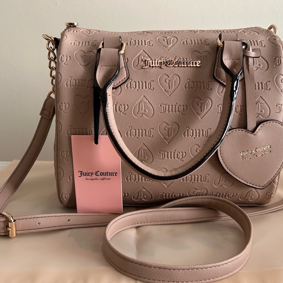 Juicy Couture Handbags - Juicy Couture Blush Pink Embossed Satchel Bag